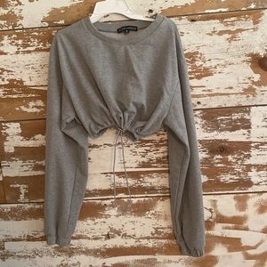 Grey cropped sweatshirt